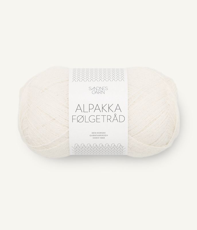 Alpakka Følgetråd 1002 White